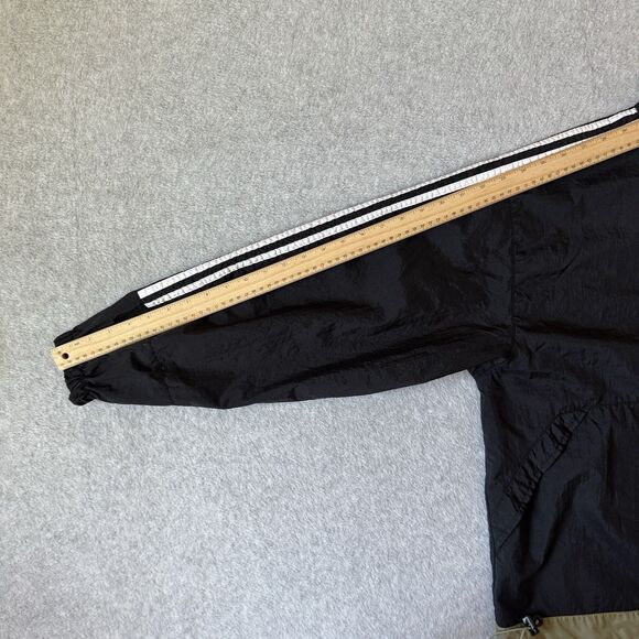 Cool Vintage Adidas 90s Vibes Full Zip Windbreaker Large Black Track Jacket Y2K - Picture 8 of 9